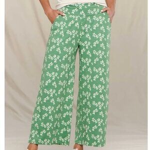 Toad & Co Women's Chaka Wide Leg Pant Matcha Print Small